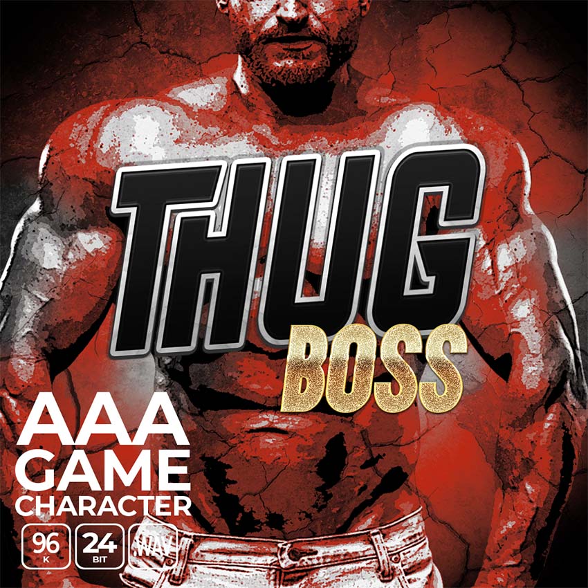 Epic Stock Media - AAA Game Character Thug Boss Sample Packs Software GUI Artwork