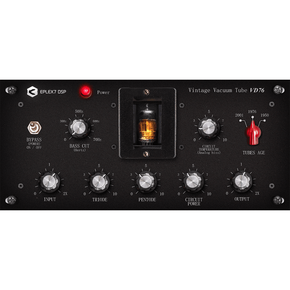 Eplex7 DSP - Vintage Vacuum Tube VD76 Plugin Plugins & FX Software GUI Artwork