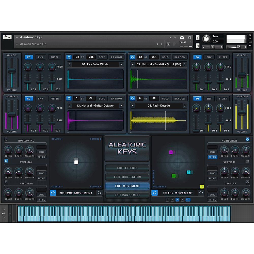 Ergo Kukke - Aleatoric Keys Kontakt Instruments Software GUI Artwork