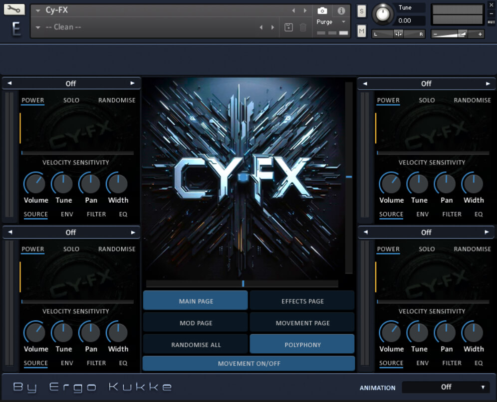 Ergo Kukke - Cy-FX Kontakt Instruments Software GUI Artwork