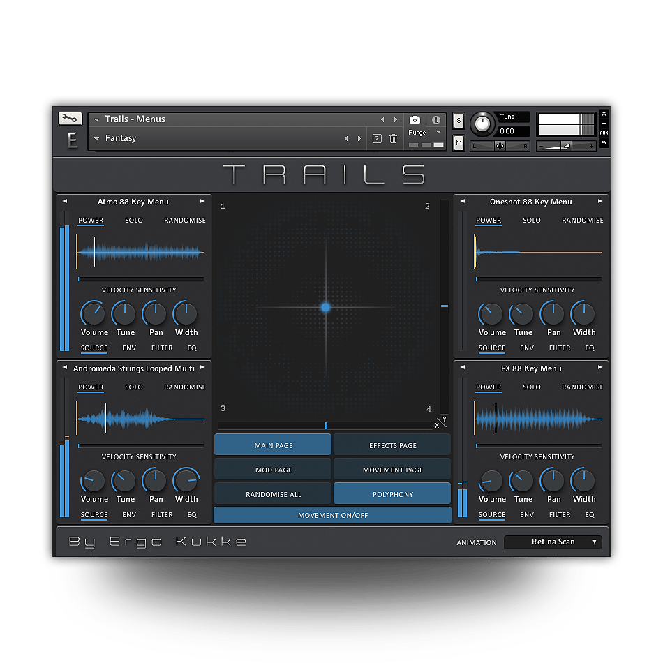 Ergo Kukke - Trails Kontakt Instruments Software GUI Artwork