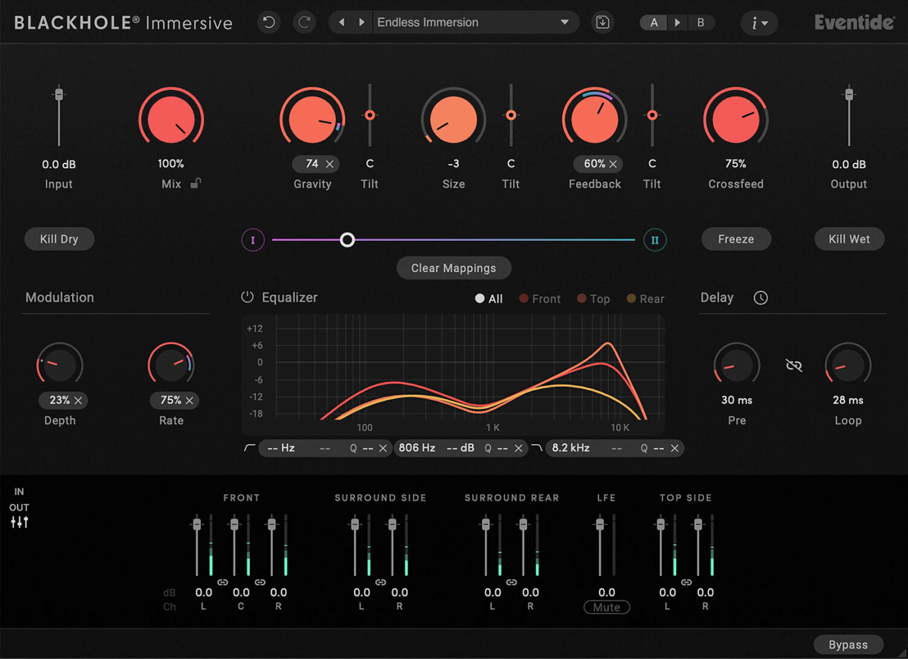 Eventide - Blackhole Immersive Plugins & FX Software GUI Artwork