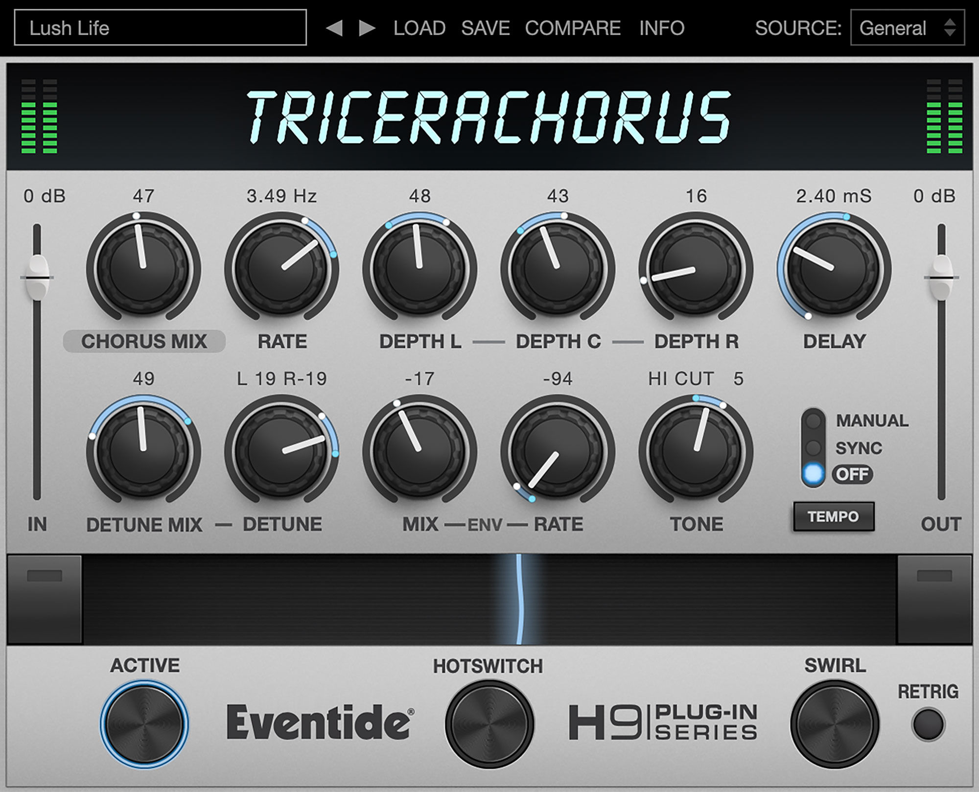 Eventide - TriceraChorus Plugins & FX Software GUI Artwork