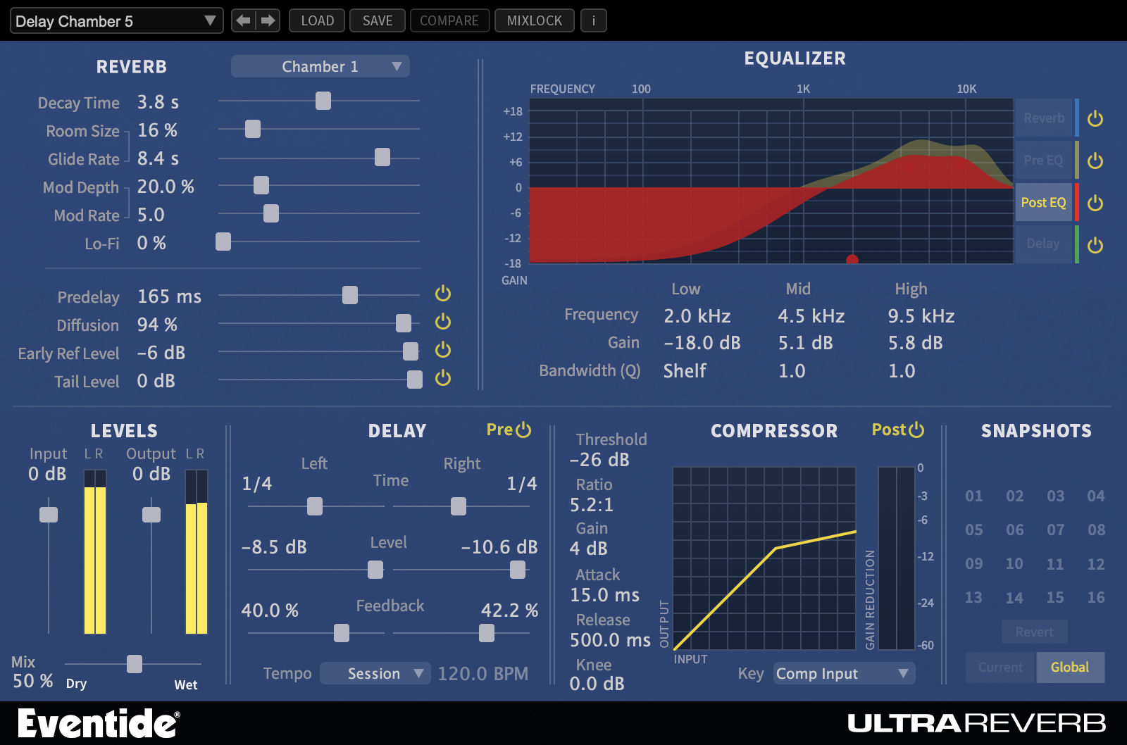 Eventide - UltraReverb Plugins & FX Software GUI Artwork