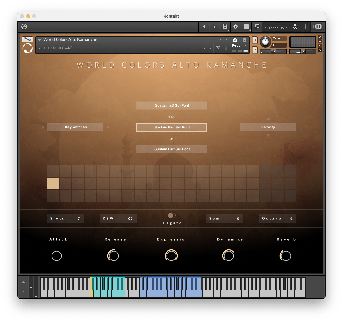 Evolution Series - World Colors: Alto Kamanche Kontakt Instruments Software GUI Artwork