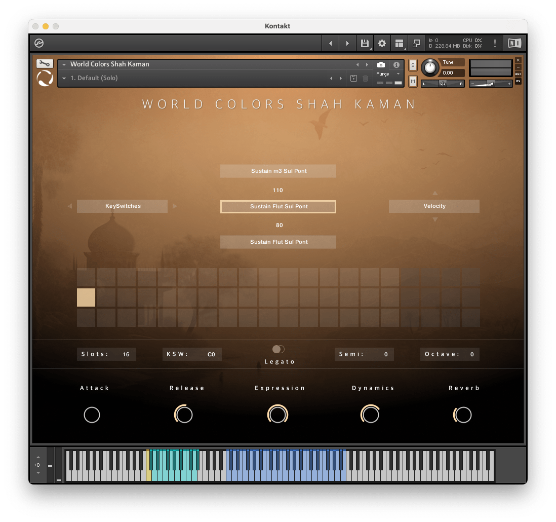 Evolution Series - World Colors: Shah Kaman Kontakt Instruments Software GUI Artwork