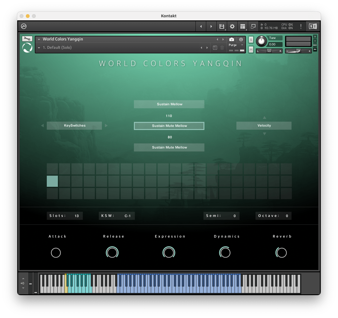 Evolution Series - World Colors: Yangqin Kontakt Instruments Software GUI Artwork