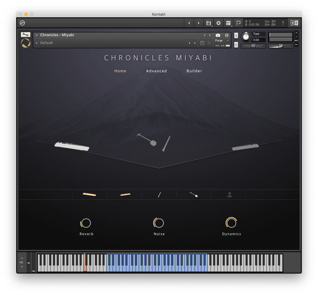 Evolution Series - Chronicles: Miyabi Kontakt Instruments Software GUI Artwork