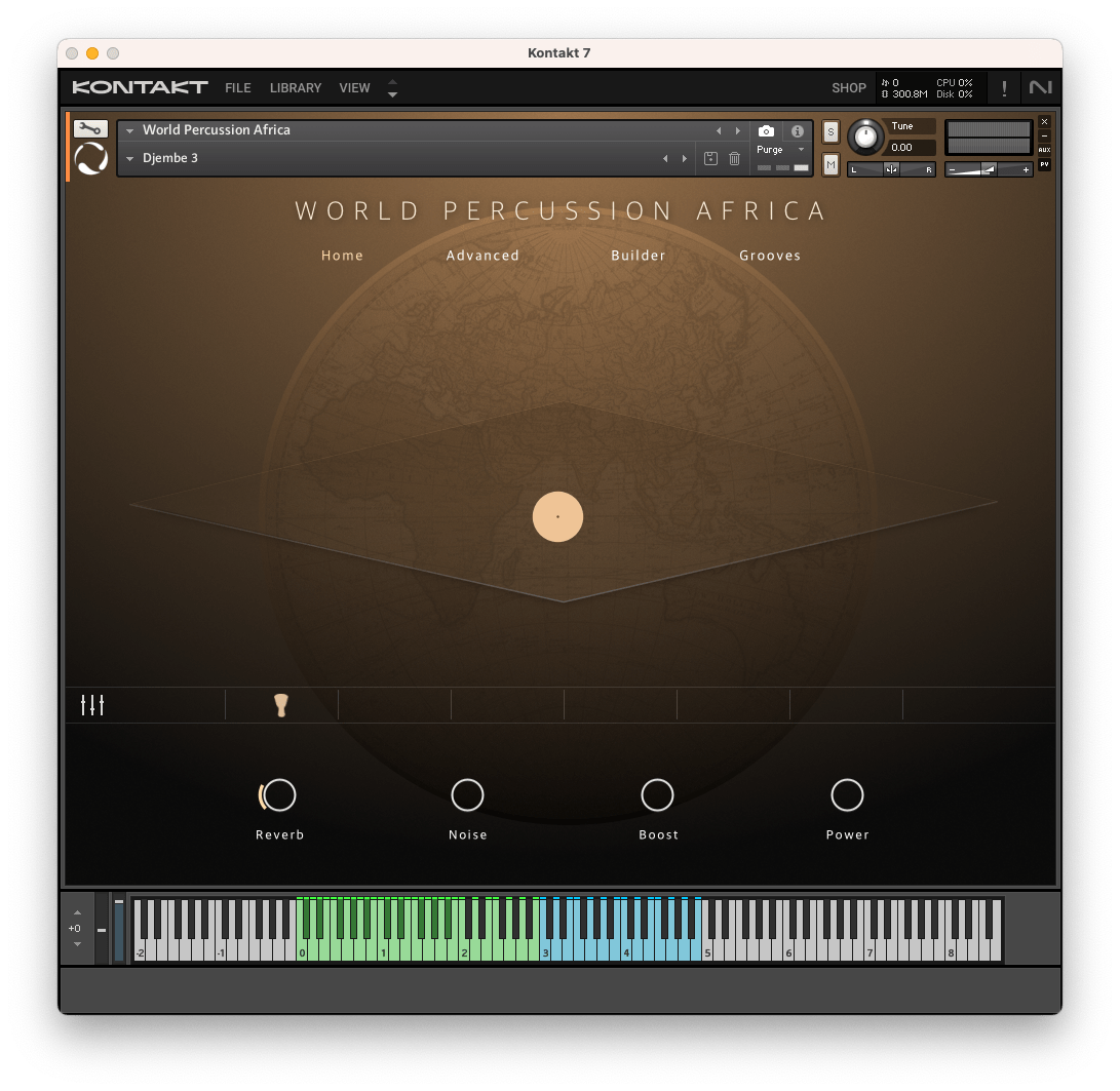 Evolution Series - World Percussion: Africa Kontakt Instruments Software GUI Artwork