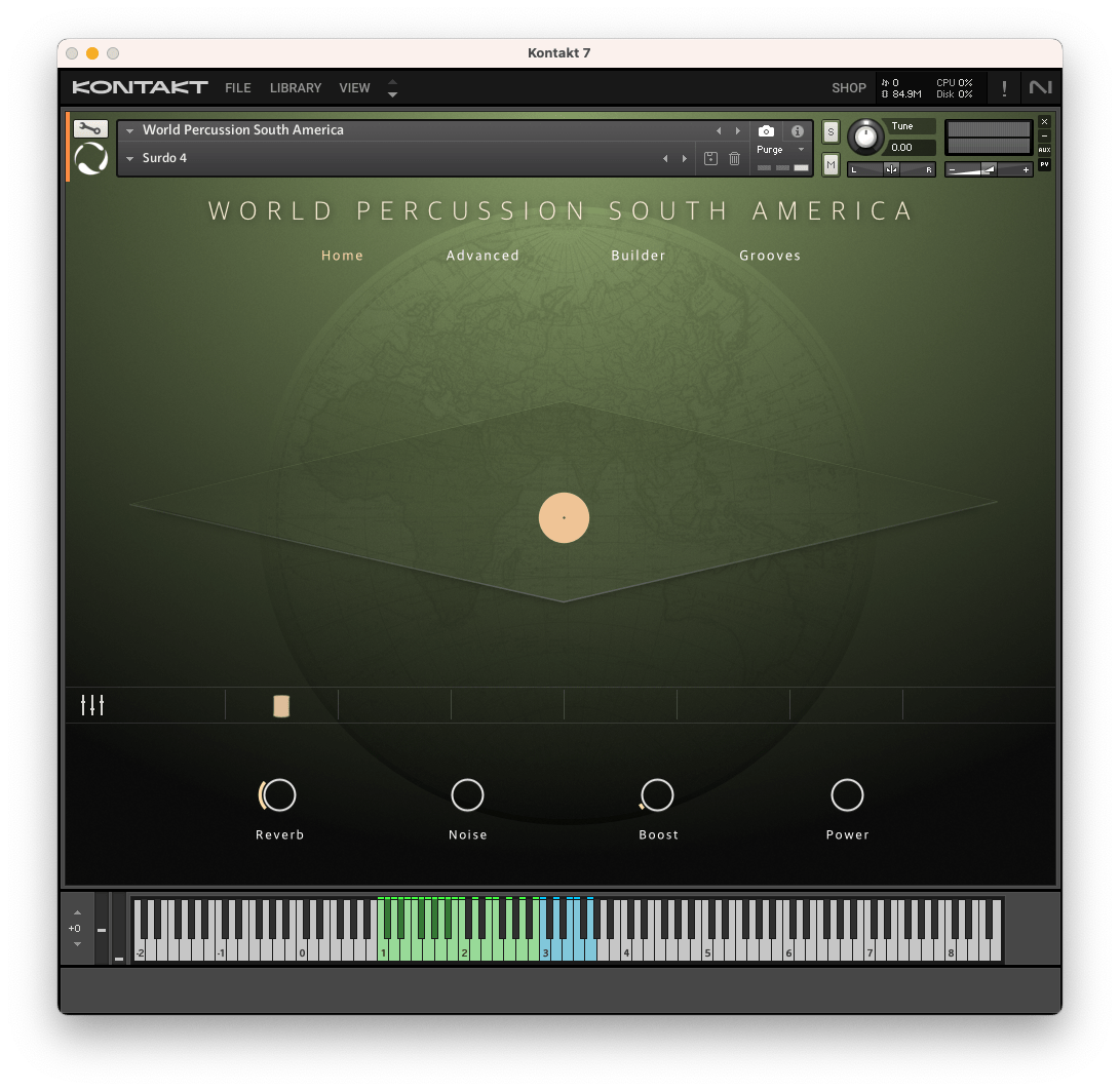 Evolution Series - World Percussion: South America Kontakt Instruments Software GUI Artwork
