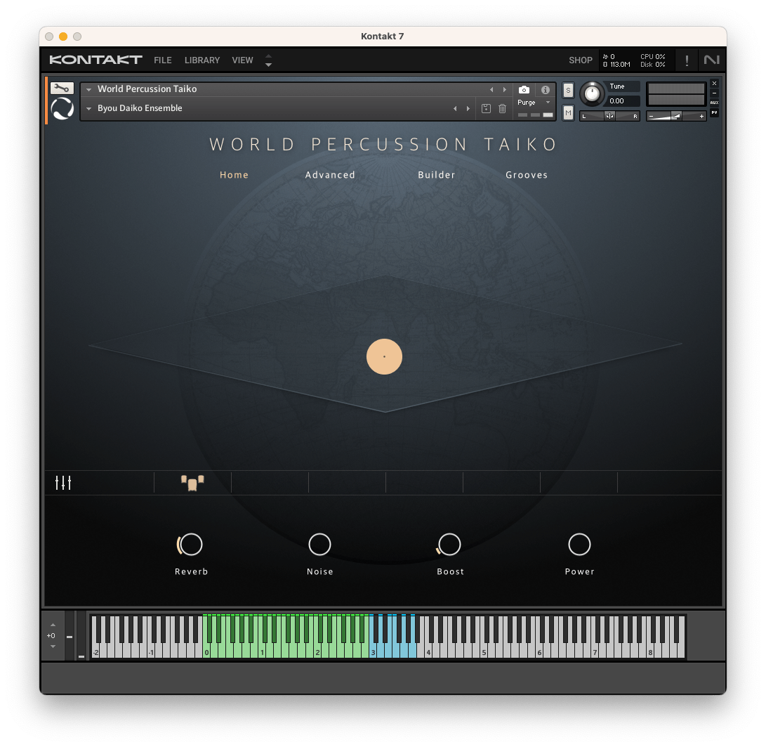 Evolution Series - World Percussion: Taiko Kontakt Instruments Software GUI Artwork