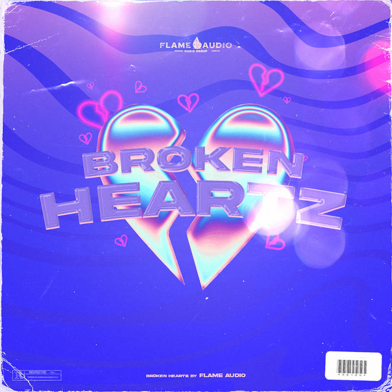 Flame Audio - Broken Heartz Sample Packs Software GUI Artwork