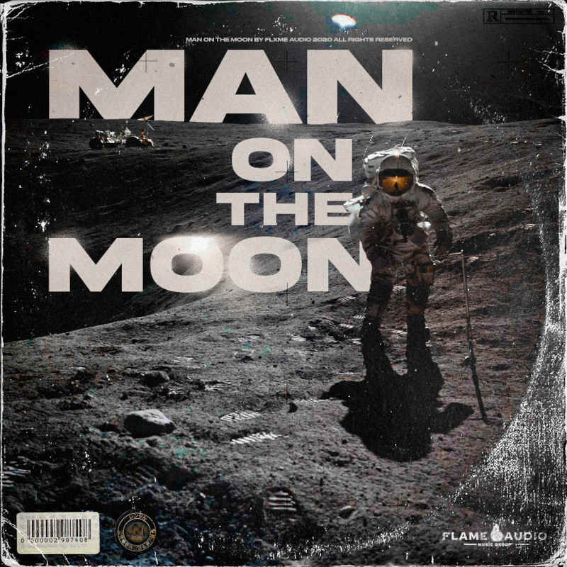 Flame Audio - Man On The Moon Sample Packs Software GUI Artwork