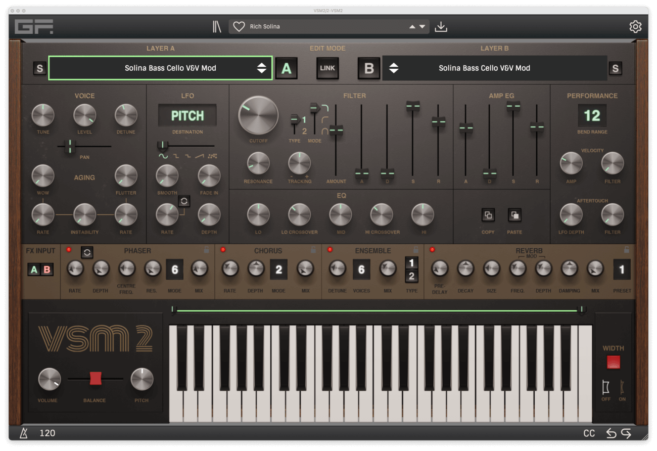 GForce Software - Virtual String Machine IV Plugins & FX Software GUI Artwork
