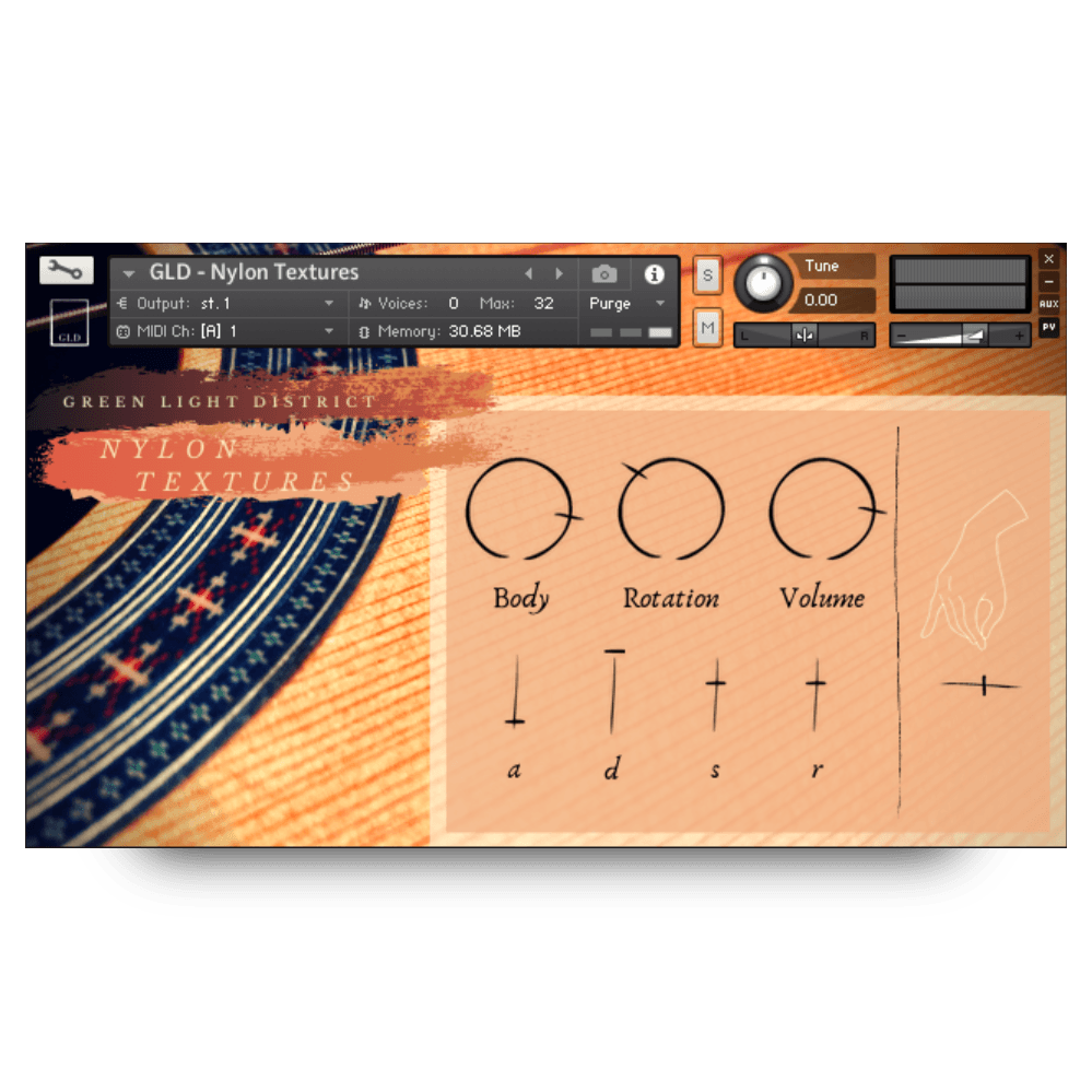 Green Light District - Nylon Textures Kontakt Instruments Software GUI Artwork