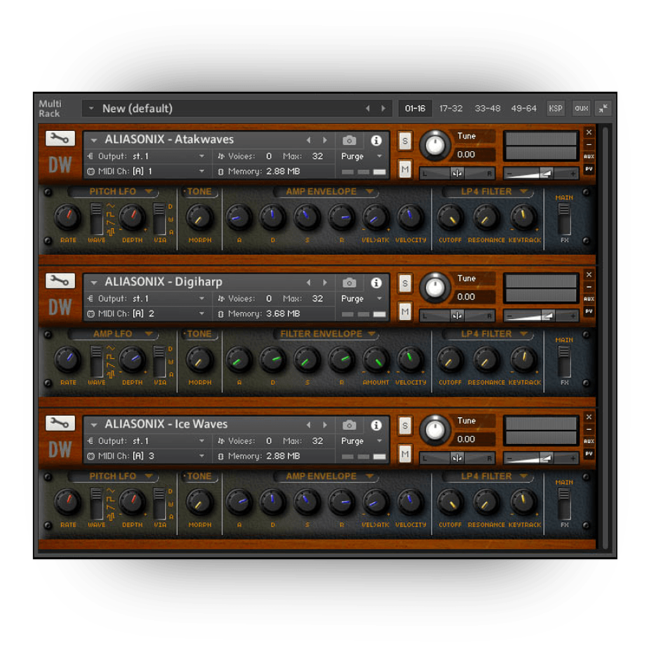 Hideaway Studio - Aliasonix Kontakt Instruments Software GUI Artwork