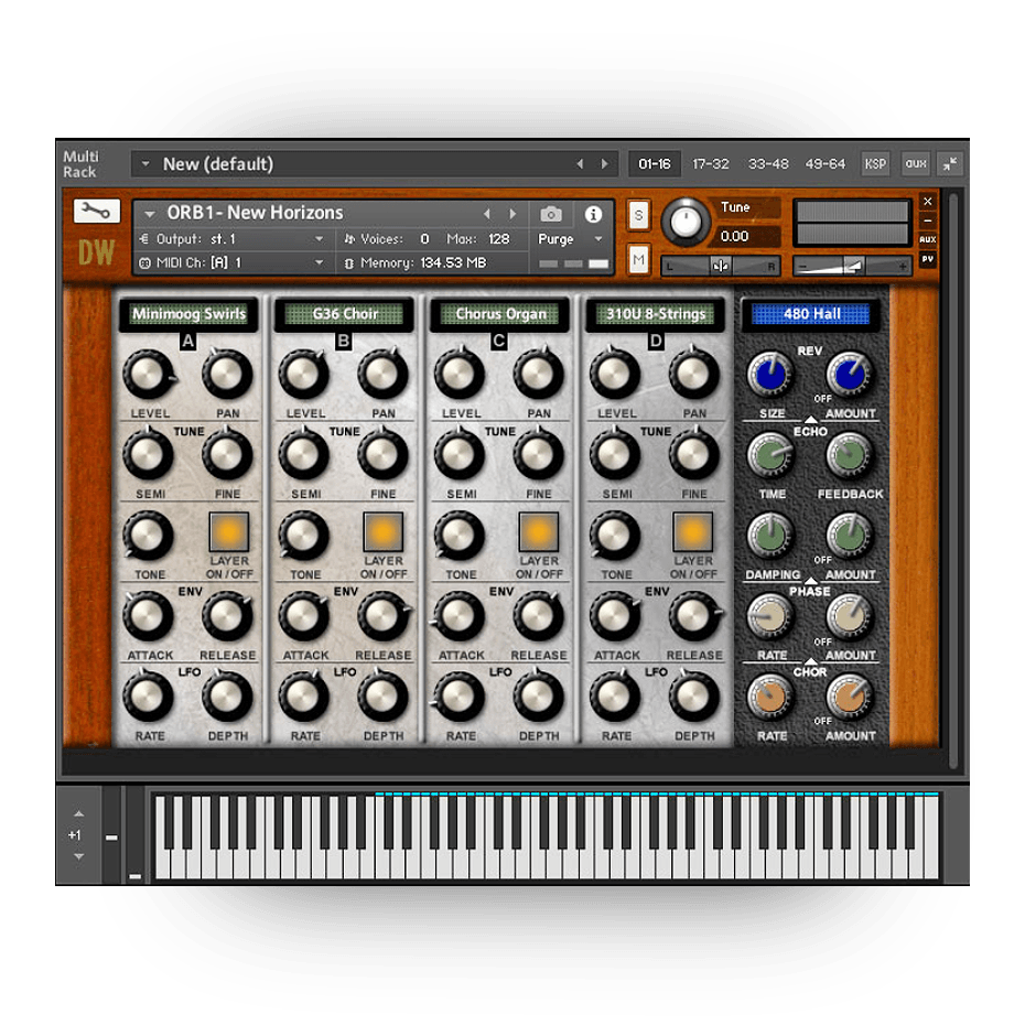 Hideaway Studio - The Orbitone Collection I and II Kontakt Instruments Software GUI Artwork