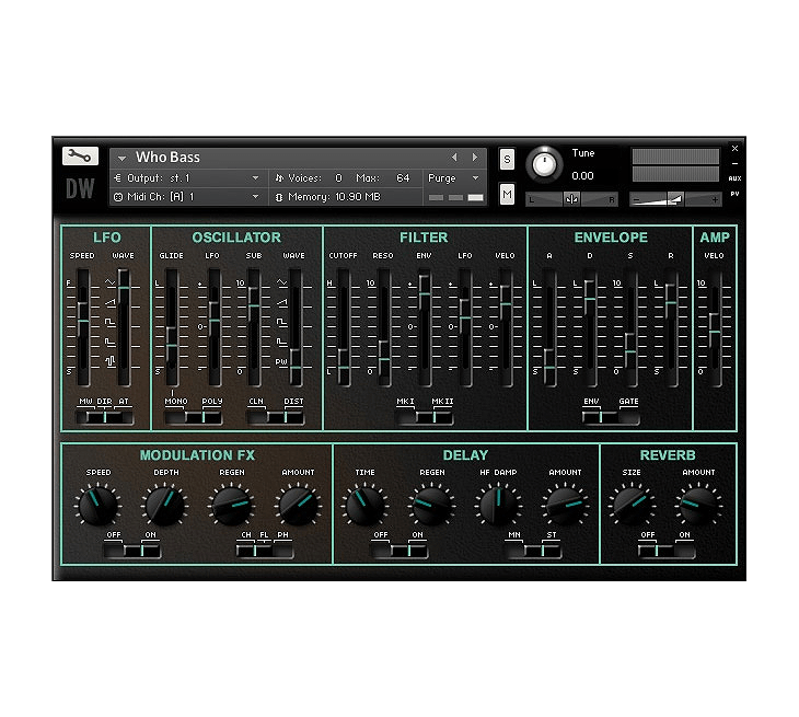 Hideaway Studio - Zero 1 Synth Kontakt Instruments Software GUI Artwork