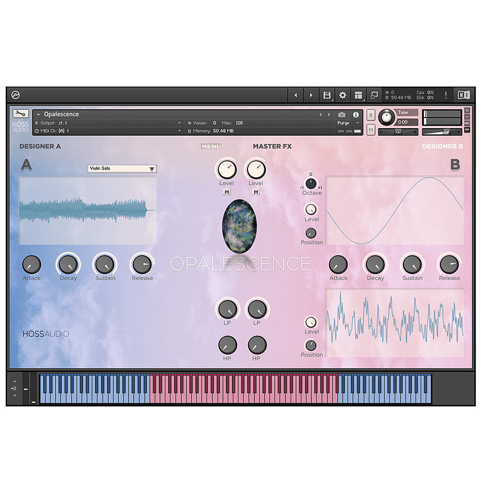 HÖSS AUDIO - Opalescence Kontakt Instruments Software GUI Artwork