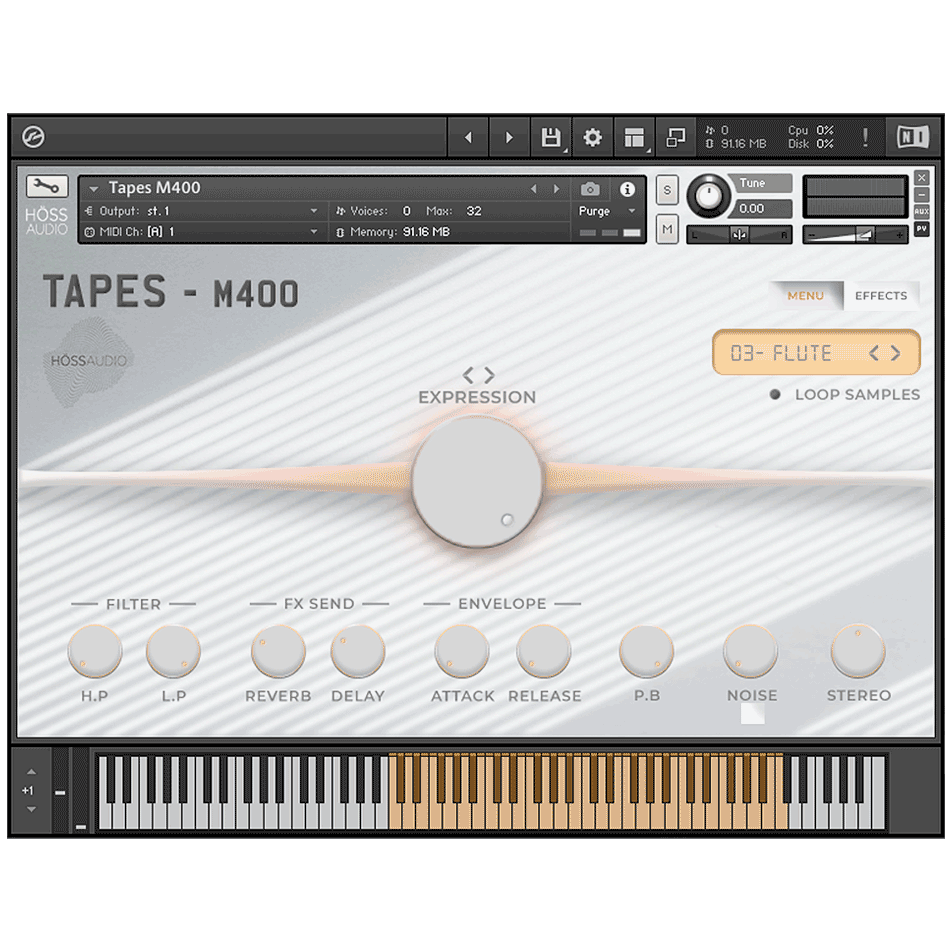 HÖSS AUDIO - Tapes M400 Kontakt Instruments Software GUI Artwork