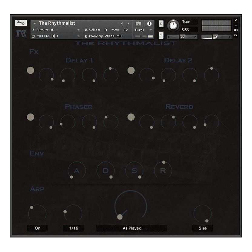Imagik Sound - The Rhythmalist Kontakt Instruments Software GUI Artwork