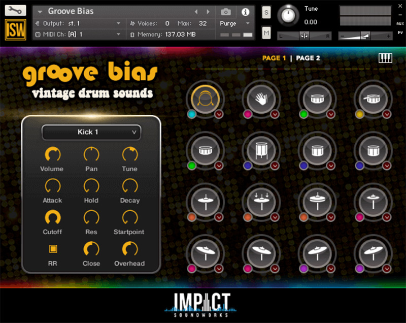 Impact Soundworks - Groove Bias: Vintage Drum Sounds Screenshot 2