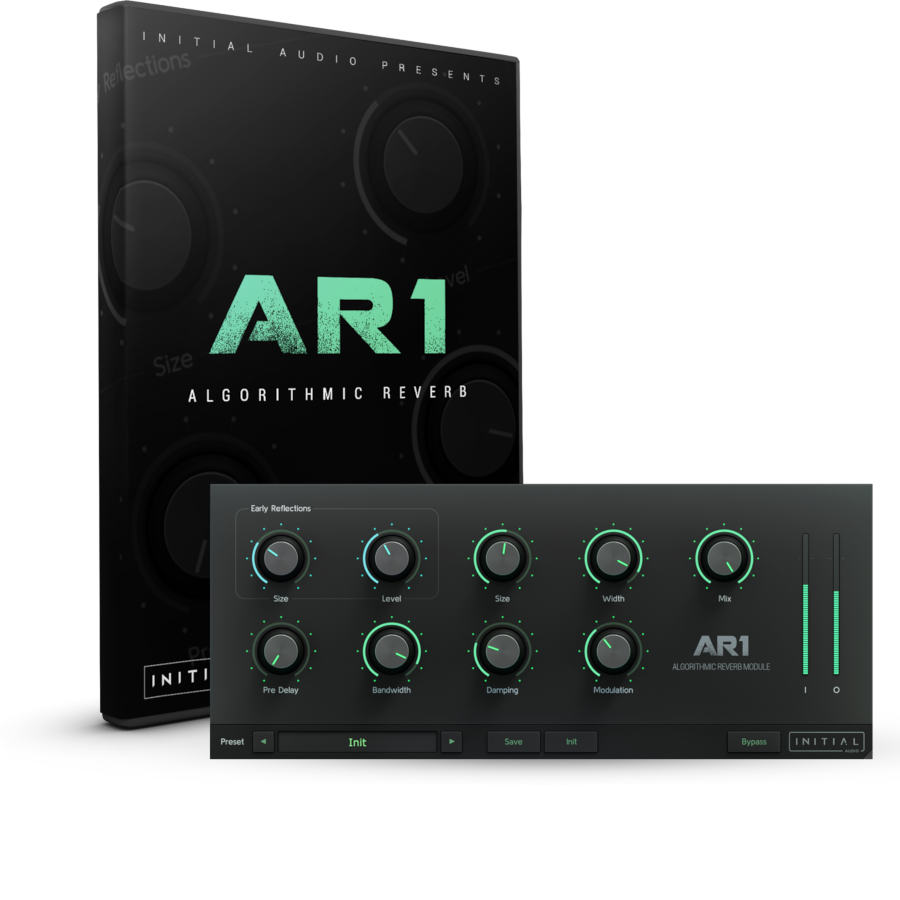 Initial Audio - AR1 – Reverb Effect Plugin Plugins & FX Software GUI Artwork