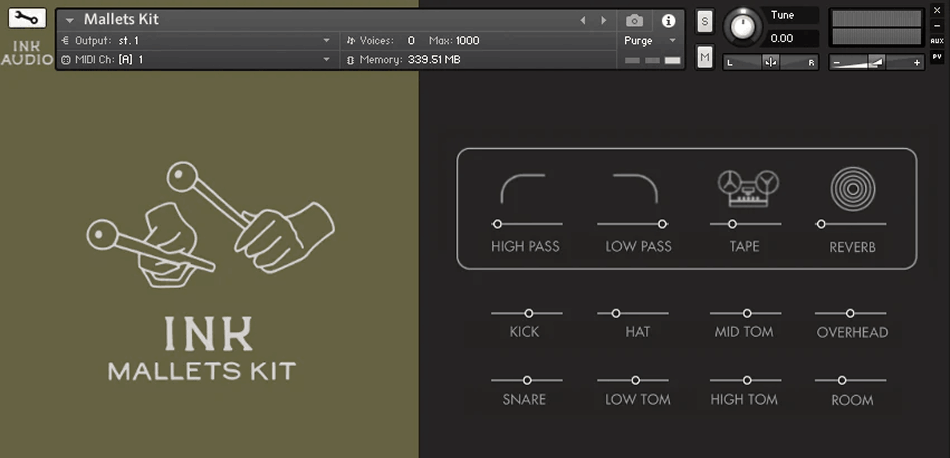 Ink Audio - Mallets Kit Kontakt Instruments Software GUI Artwork