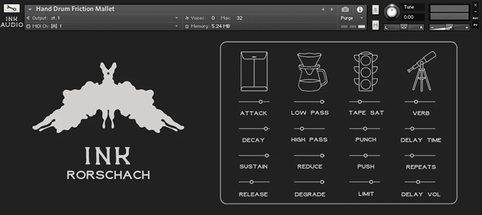 Ink Audio - Ink Rorschach Kontakt Instruments Software GUI Artwork