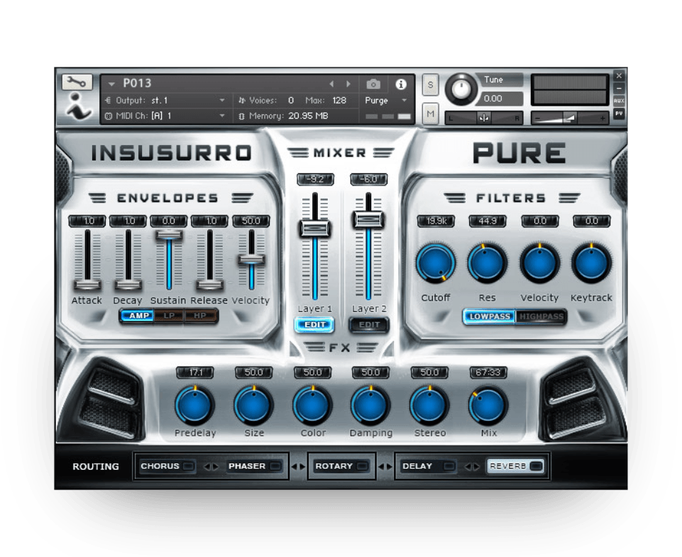 Insusurro - Pure Kontakt Instruments Software GUI Artwork