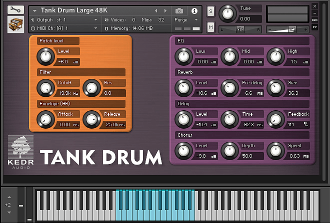 KEDR Audio - Tank Drum Screenshot 2