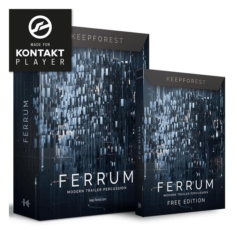 Keepforest - Ferrum - Modern Trailer Percussion Kontakt Instruments Software GUI Artwork