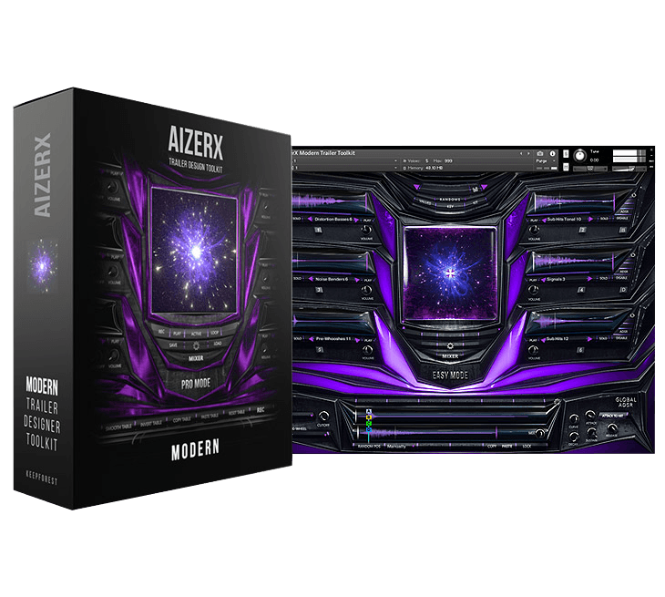 Keepforest - AizerX: Modern Designer Toolkit Kontakt Instruments Software GUI Artwork