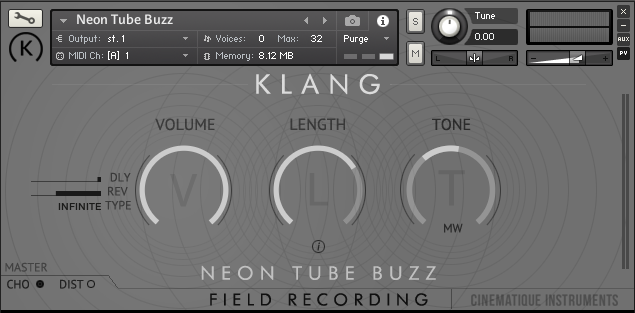 Klang - Field Recording - Neon Tube Buzz - Free Screenshot 2