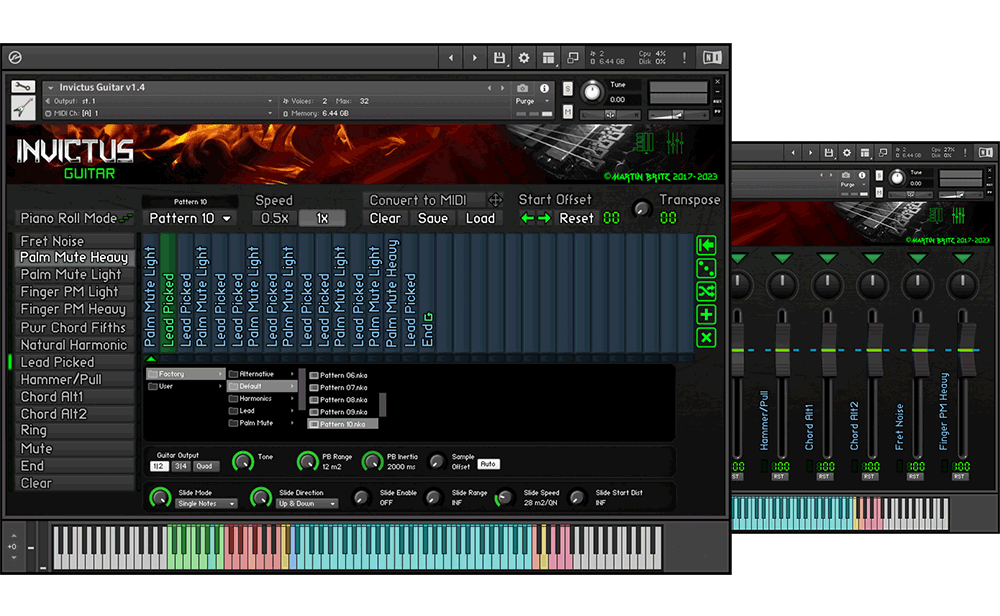 Martin Britz - Invictus Guitar Kontakt Instruments Software GUI Artwork