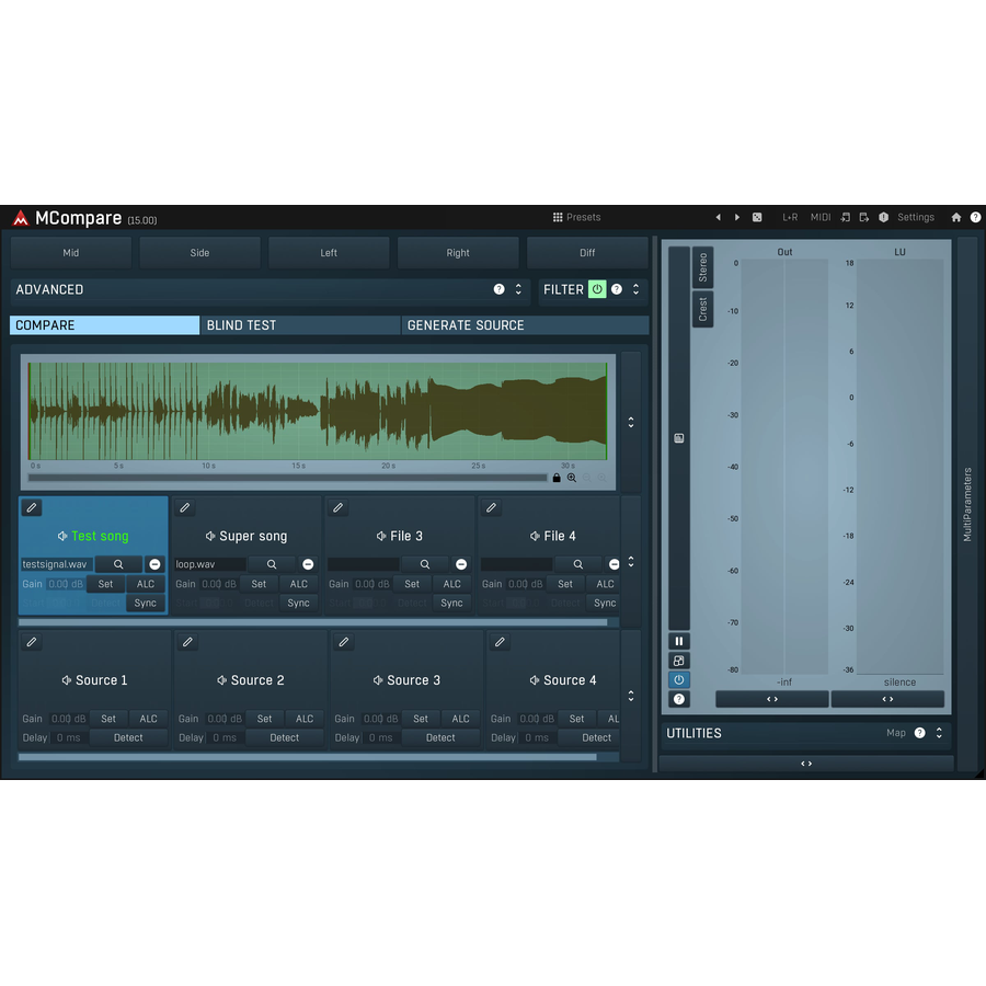 Melda Production - MCompare Plugins & FX Software GUI Artwork