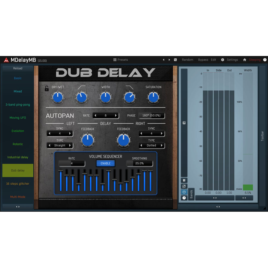 Melda Production - MDelayMB Plugins & FX Software GUI Artwork