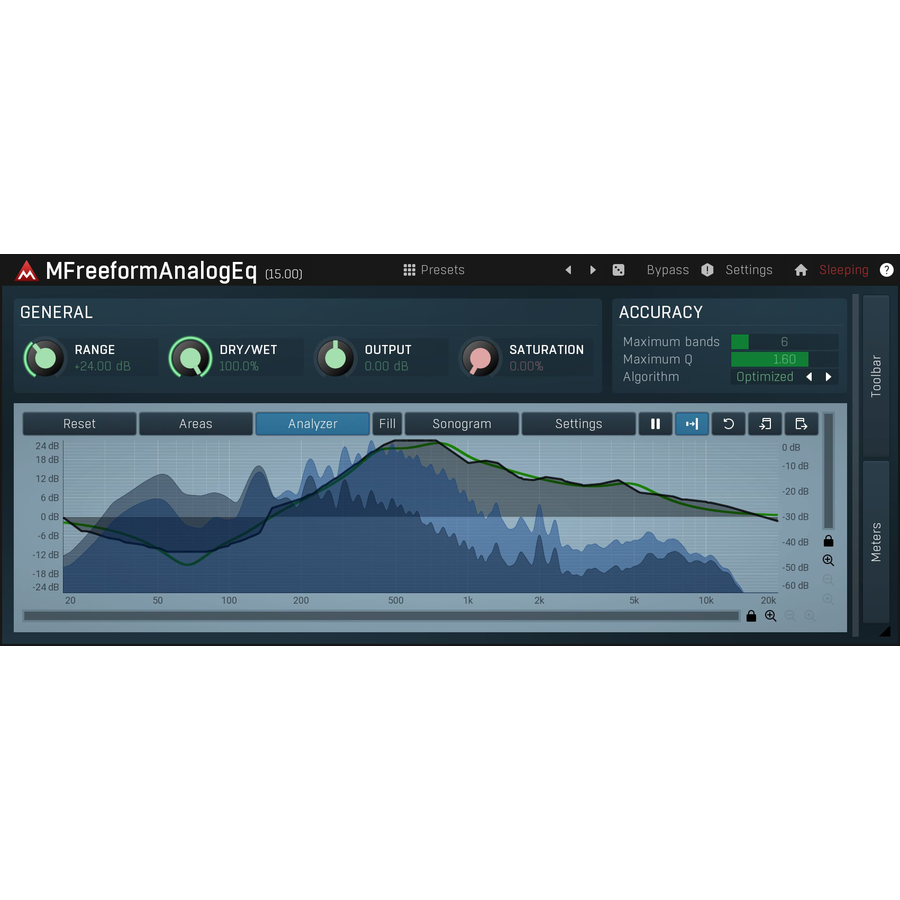 Melda Production - MFreeformAnalogEq Plugins & FX Software GUI Artwork