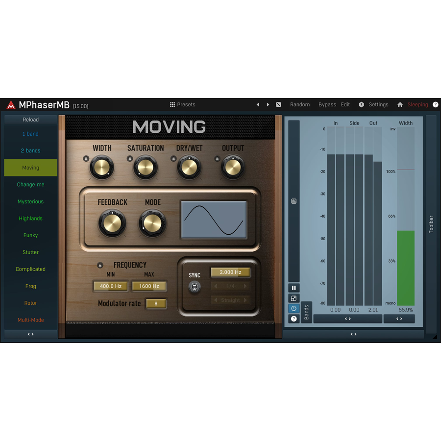 Melda Production - MPhaserMB Plugins & FX Software GUI Artwork