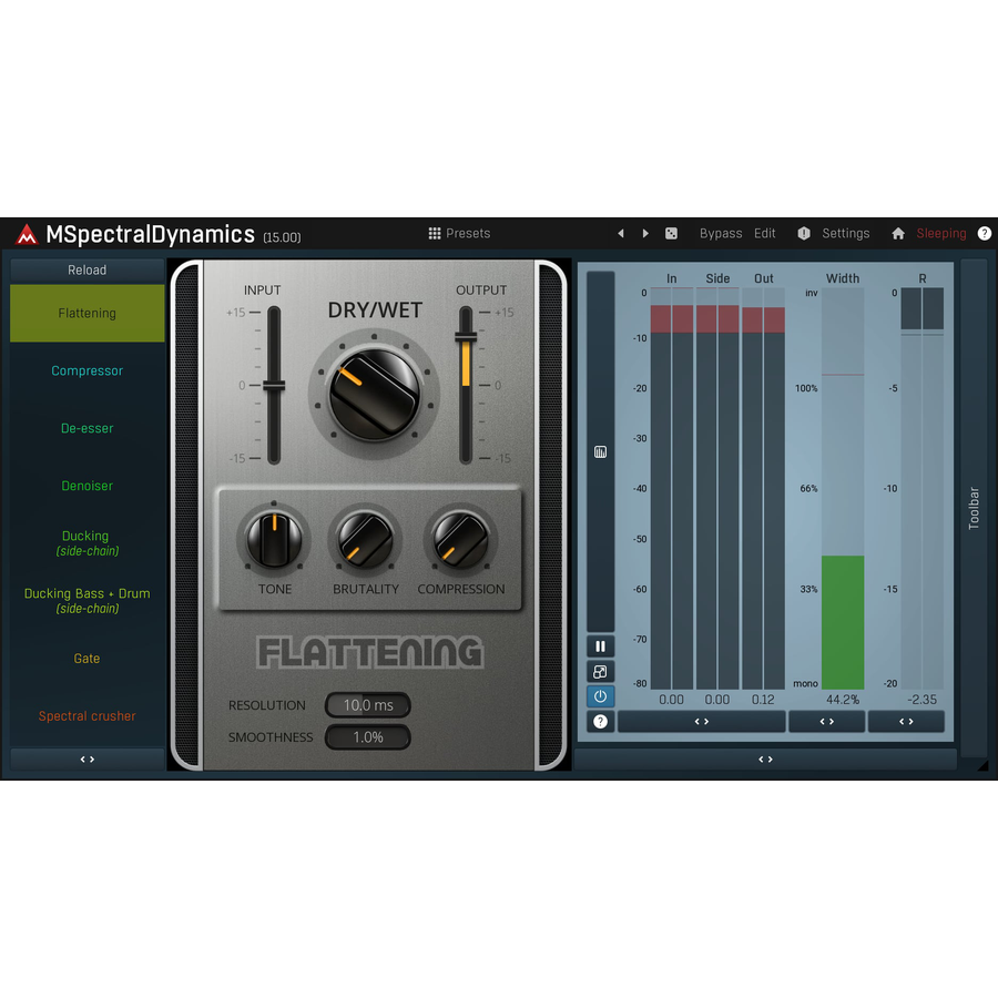 Melda Production - MSpectralDynamicsLE Plugins & FX Software GUI Artwork