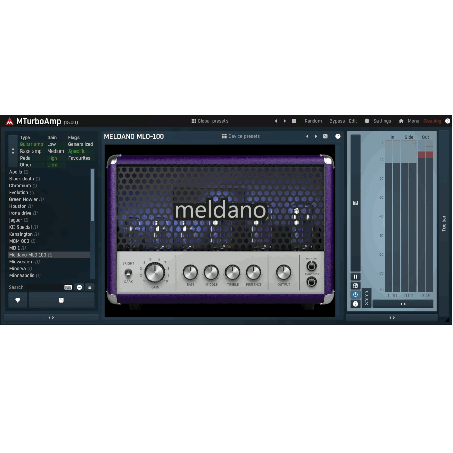 Melda Production - MTurboAmp Plugins & FX Software GUI Artwork
