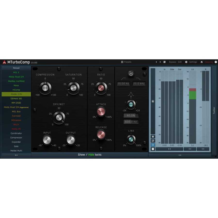 Melda Production - MTurboComp Plugins & FX Software GUI Artwork