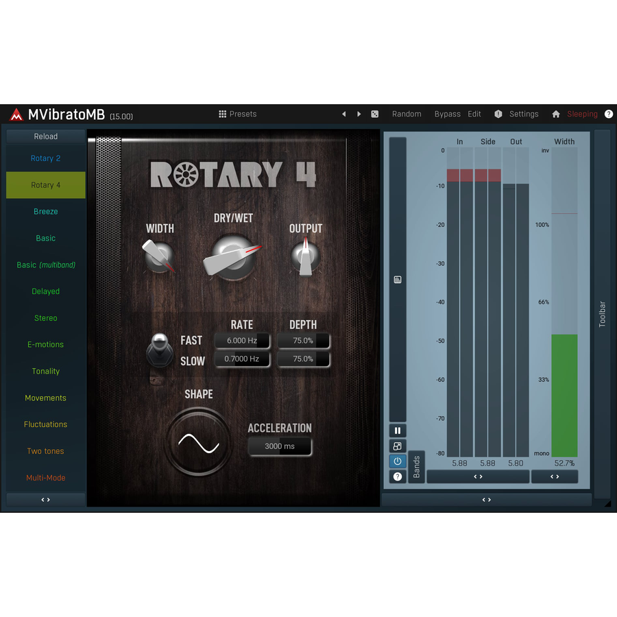 Melda Production - MVibratoMB Plugins & FX Software GUI Artwork