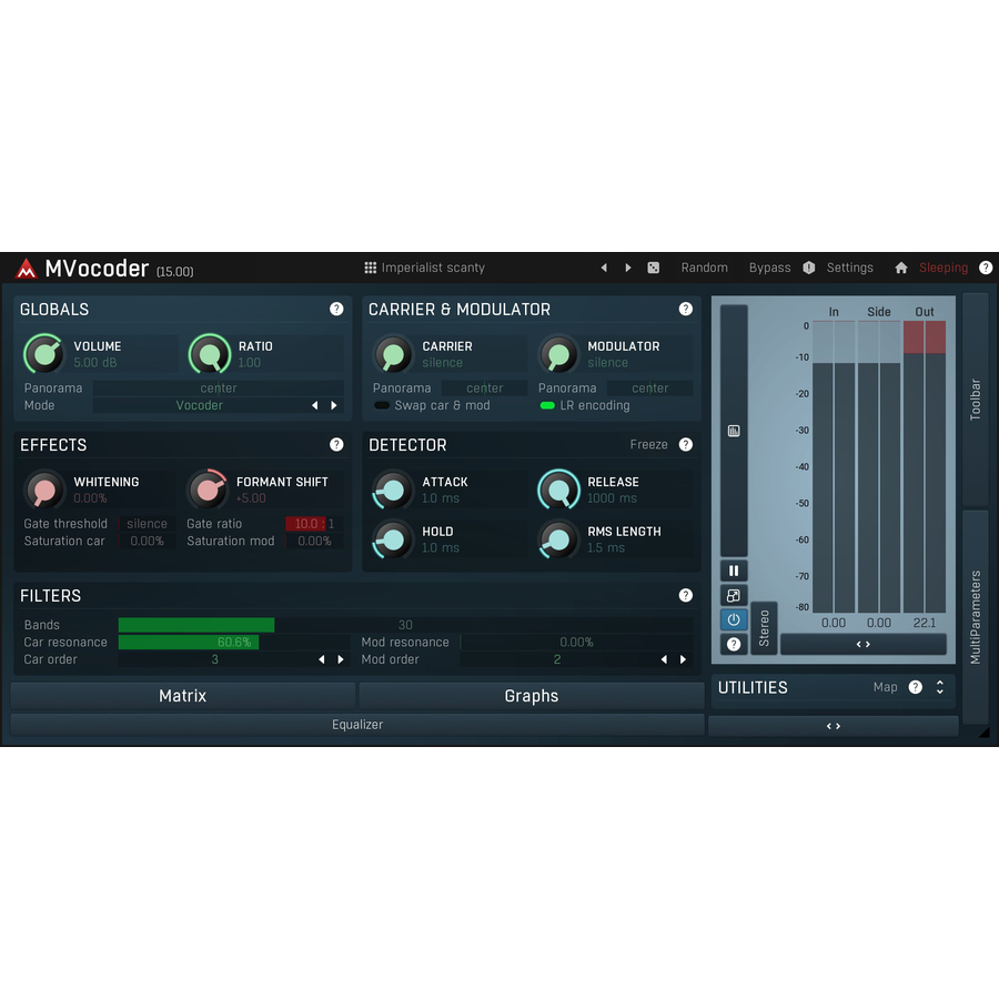 Melda Production - MVocoder Plugins & FX Software GUI Artwork