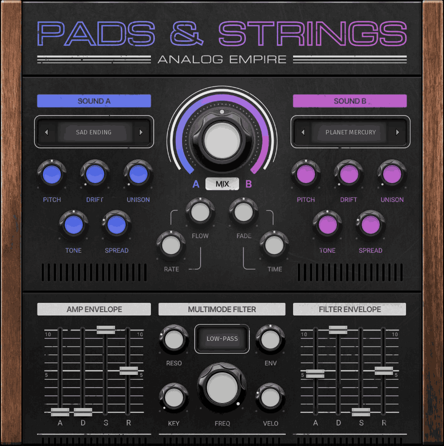 Melda Production - Analog Empire: Pads & Strings Plugins & FX Software GUI Artwork