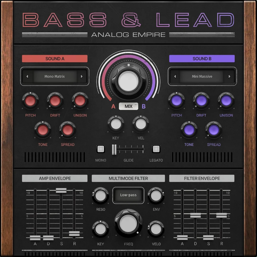 Melda Production - Analog Empire: Bass & Lead Plugins & FX Software GUI Artwork