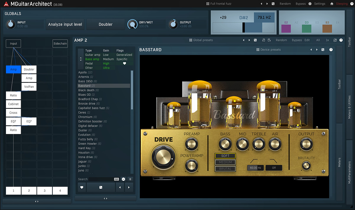 Melda Production - MGuitarArchitect Plugins & FX Software GUI Artwork