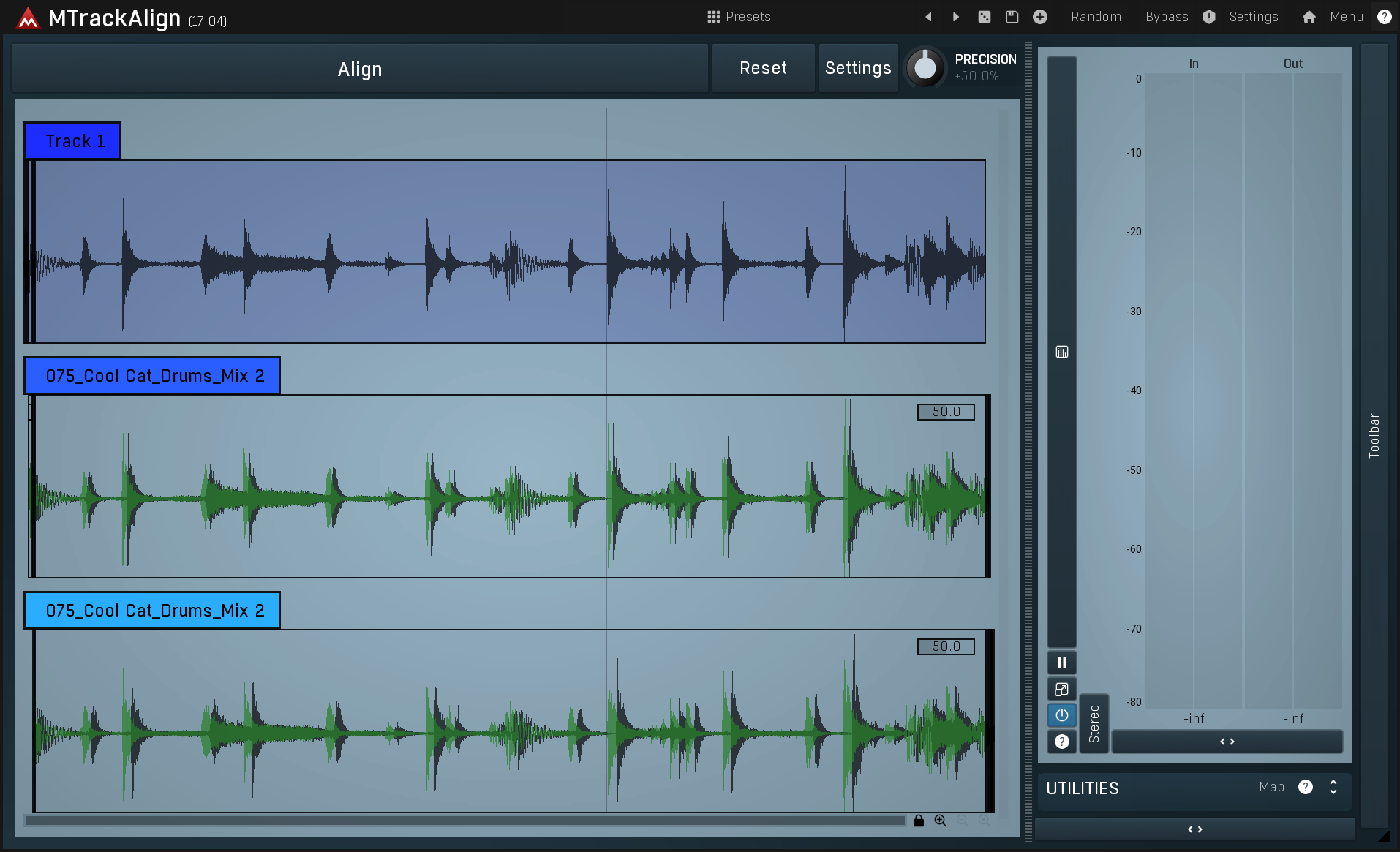 Melda Production - MTrackAlign Plugins & FX Software GUI Artwork