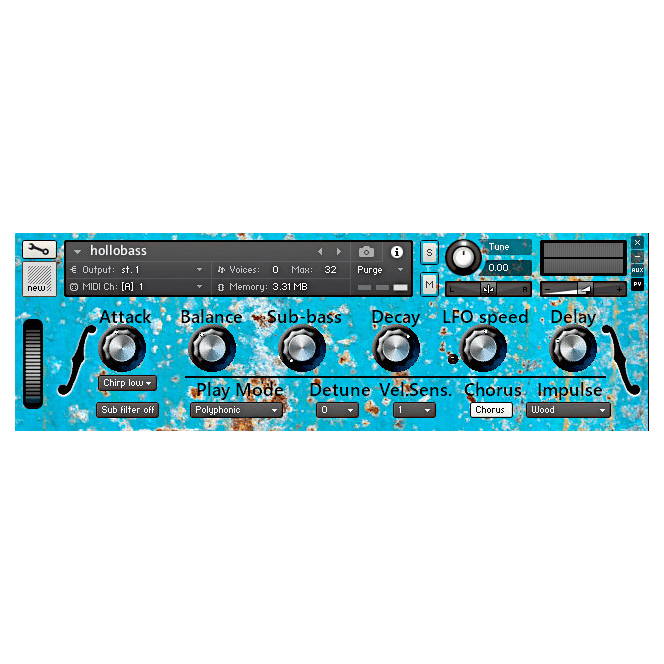 Noisy Michael - Hollobass Kontakt Instruments Software GUI Artwork