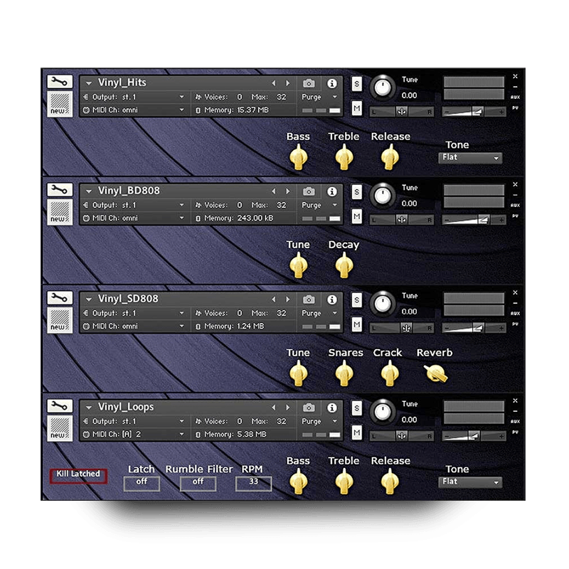 Noisy Michael - Vinyl Collection Kontakt Instruments Software GUI Artwork